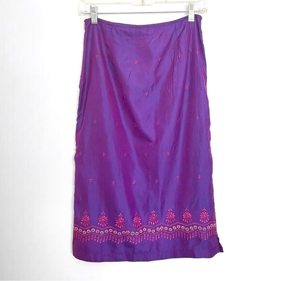 Free People Y2K Purple Silk Midi Skirt - Picture 3 of 7